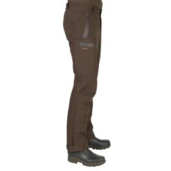Pantalon Chasse Imperméable Renfort Marron 900 -Matériel De Camping pantalon chasse impermeable renfort marron 900 5