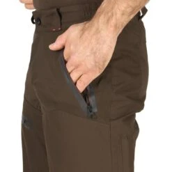 Pantalon Chasse Imperméable Renfort Marron 900 -Matériel De Camping pantalon chasse impermeable renfort marron 900 6