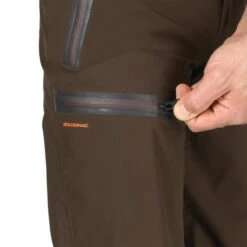 Pantalon Chasse Imperméable Renfort Marron 900 -Matériel De Camping pantalon chasse impermeable renfort marron 900 7