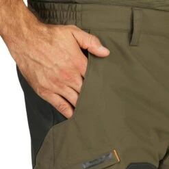 PANTALON CHASSE IMPERMÉABLE RENFORT VERT 520 -Matériel De Camping pantalon chasse impermeable renfort vert 520 8