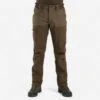 PANTALON Chasse RENFORT MARRON TEMPS SEC 500 -Matériel De Camping pantalon chasse renfort marron temps sec 500