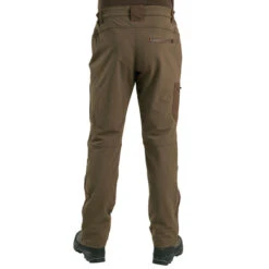 PANTALON Chasse RENFORT MARRON TEMPS SEC 500 -Matériel De Camping pantalon chasse renfort marron temps sec 500 2