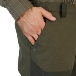 Pantalon Chasse Résistant Et Imperméable Supertrack Vert 100 -Matériel De Camping pantalon chasse resistant et impermeable supertrack vert 100 6