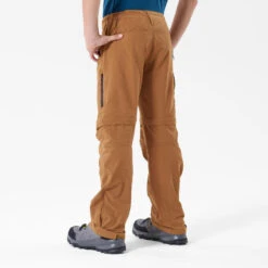 Quechua Pantalon De Randonnée Modulable Enfant MH550 Marron Foncé 7-15 Ans -Matériel De Camping pantalon de randonnee modulable enfant mh550 marron fonce 7 15 ans 4