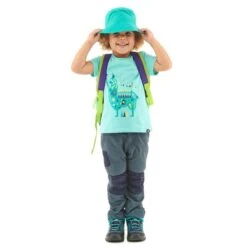Quechua Pantalon De Randonnée Modulable - MH500 Gris/bleu- Enfant 2-6 ANS -Matériel De Camping pantalon de randonnee modulable mh500 grisbleu enfant 2 6 ans 1