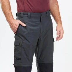 Pantalon Modulable 2 En 1 Et Résistant De Trek Montagne - MT100 Homme -Matériel De Camping pantalon modulable 2 en 1 et resistant de trek montagne mt100 homme 5