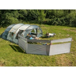 Paravent De Camping Bora - Brise-Vue - 4,5 X 1,4 M - Résistant Au Vent - Gris -Matériel De Camping paravent de camping bora brise vue 45 x 14 m resistant au vent gris 3