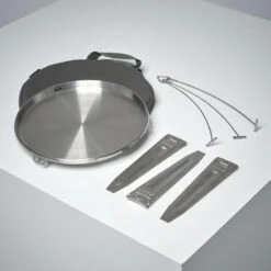 Plancha Poele Cuisson Sur Feu Trépied 30 Cm Bushcraft Acier Inoxydable -Matériel De Camping plancha poele cuisson sur feu trepied 30 cm bushcraft acier inoxydable 5