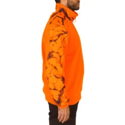 Pull Chasse Renfort Orange Fluo 500 -Matériel De Camping pull chasse renfort orange fluo 500 4