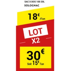 SAC 20L TACTIQUE 100 Noir -Matériel De Camping sac 20l tactique 100 noir 9