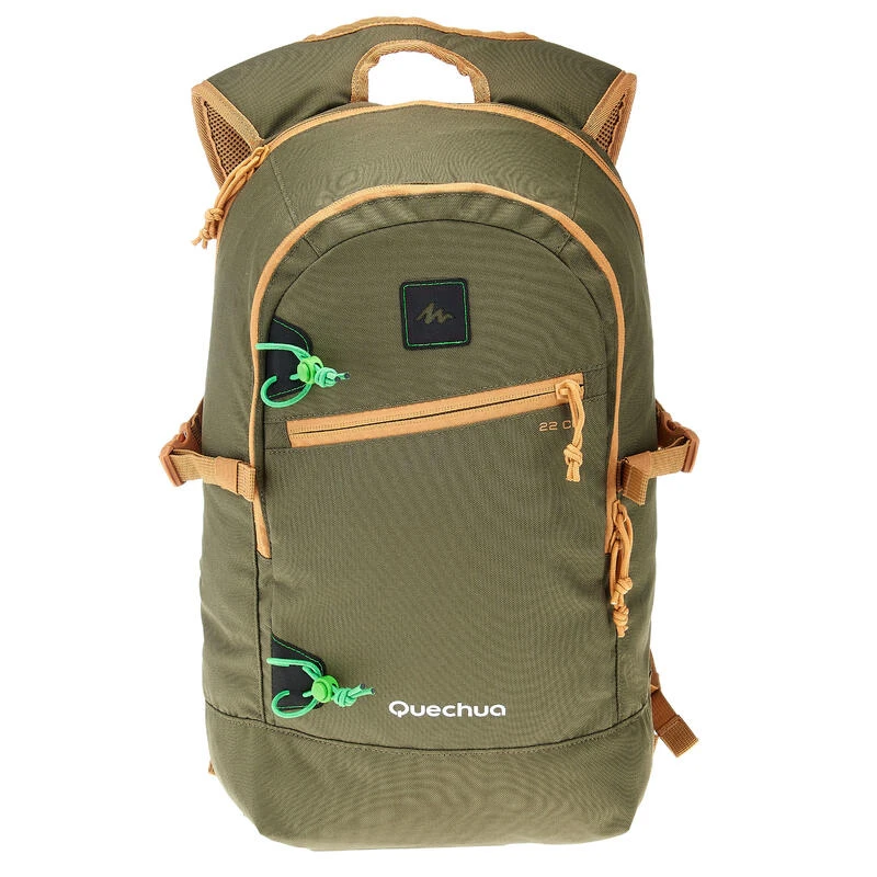 Quechua Sac à Dos E 22 CL Vert/beige, 22 Litres 3 Quechua Sac à Dos E 22 CL Vert/beige, 22 Litres