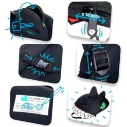 Sac à Dos Pour Enfants | Dragon Noir | Crazy Safety | Testé Et Certifié -Matériel De Camping sac a dos pour enfants dragon noir crazy safety teste et certifie 2