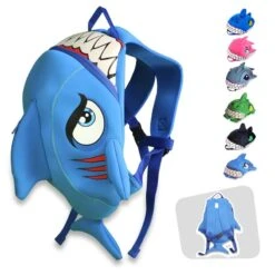 Sac à Dos Pour Enfants | Requin Bleu | Crazy Safety | Testé Et Certifié -Matériel De Camping sac a dos pour enfants requin bleu crazy safety teste et certifie 3