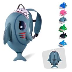 Sac à Dos Pour Enfants | Requin Gris | Crazy Safety | Testé Et Certifié -Matériel De Camping sac a dos pour enfants requin gris crazy safety teste et certifie 3