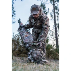 SAC CHASSE POUR TRANSPORT DES PIQUETS D'AFFÛT (x4) CAMOUFLAGE -Matériel De Camping sac chasse pour transport des piquets daffut x4 camouflage 2