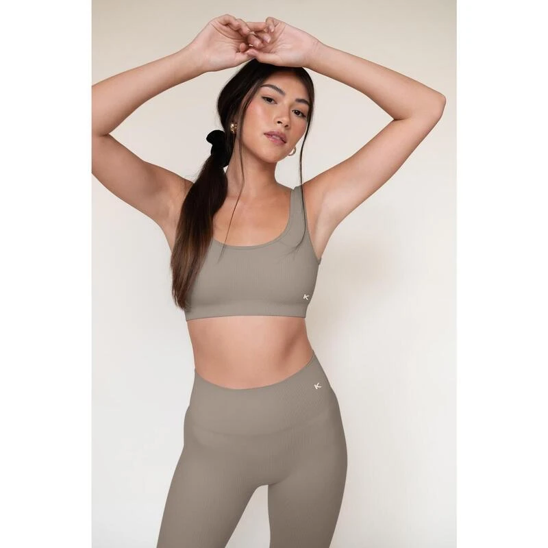 Short Cycliste Gainant Et Sans Coutures Pour Femme - Gris Taupe 4 Short Cycliste Gainant Et Sans Coutures Pour Femme - Gris Taupe – Image 2