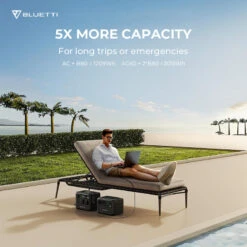Station Électrique Portable BLUETTI AC60+B80+PV200,IP65 Générateur Solaire -Matériel De Camping station electrique portable bluetti ac60b80pv200ip65 generateur solaire 4
