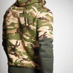 SWEAT A CAPUCHE 500 BICOLORE KAKI CAMOUFLAGE -Matériel De Camping sweat a capuche 500 bicolore kaki camouflage 7