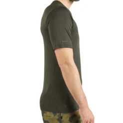 T-shirt Chasse Manches Courtes Léger Et Respirant Homme - 500 Vert -Matériel De Camping t shirt chasse manches courtes leger et respirant homme 500 vert 5
