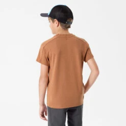 Quechua T-Shirt De Randonnée - MH100 Marron - Enfant 7-15 Ans -Matériel De Camping t shirt de randonnee mh100 marron enfant 7 15 ans 3