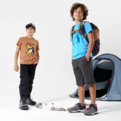 Quechua T-Shirt De Randonnée - MH100 Marron - Enfant 7-15 Ans -Matériel De Camping t shirt de randonnee mh100 marron enfant 7 15 ans 5
