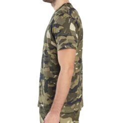 T-shirt Manches Courtes Chasse 100 Camouflage WL V1 Vert -Matériel De Camping t shirt manches courtes chasse 100 camouflage wl v1 vert 3