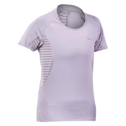 Quechua T-shirt Manches Courtes De Randonnée Montagne - MH500 - Violet - Femme -Matériel De Camping t shirt manches courtes de randonnee montagne mh500 violet femme 1