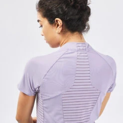 Quechua T-shirt Manches Courtes De Randonnée Montagne - MH500 - Violet - Femme -Matériel De Camping t shirt manches courtes de randonnee montagne mh500 violet femme 6