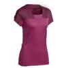 T-shirt Mérinos De Trek Montagne - TREK 500 Violet Femme -Matériel De Camping t shirt merinos de trek montagne trek 500 violet femme
