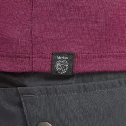 T-shirt Mérinos De Trek Montagne - TREK 500 Violet Femme -Matériel De Camping t shirt merinos de trek montagne trek 500 violet femme 4