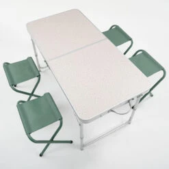 Quechua TABLE DE CAMPING PLIANTE - 4 TABOURETS - 4 À 6 PERSONNES -Matériel De Camping table de camping pliante 4 tabourets 4 a 6 personnes 4