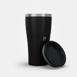 Quechua Tasse / Verre MH500 Isotherme (double Paroi Inox) Camp Du Randonneur 0,5L Noir -Matériel De Camping tasse verre mh500 isotherme double paroi inox camp du randonneur 05l noir 1