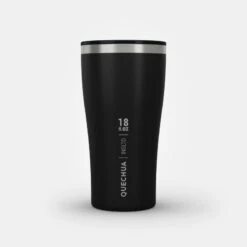 Quechua Tasse / Verre MH500 Isotherme (double Paroi Inox) Camp Du Randonneur 0,5L Noir -Matériel De Camping tasse verre mh500 isotherme double paroi inox camp du randonneur 05l noir 9
