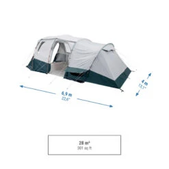 Quechua Tente à Arceaux De Camping - Arpenaz 6.3 F&B - 6 Personnes - 3 Chambres -Matériel De Camping tente a arceaux de camping arpenaz 63 f and b 6 personnes 3 chambres 2