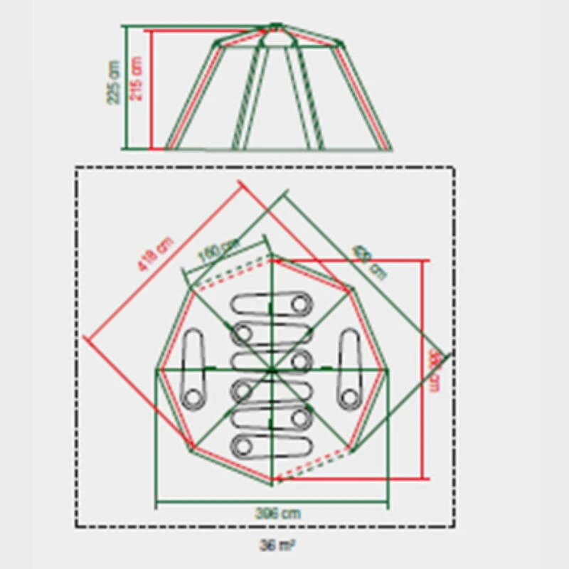 Tente Coleman 8 Personnes Octagon Gris 9 Tente Coleman 8 Personnes Octagon Gris – Image 7