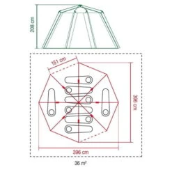 Tente Coleman Octagon Blackout 8 -Matériel De Camping tente coleman octagon blackout 8 5