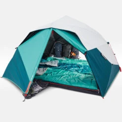 Quechua Tente De Camping - 2 Seconds EASY - 3 Places - Fresh & Black -Matériel De Camping tente de camping 2 seconds easy 3 places fresh and black 3