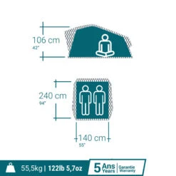 Quechua TENTE DE TOIT MH500 FRESH & BLACK 2P 15 Quechua TENTE DE TOIT MH500 FRESH & BLACK 2P -Matériel De Camping tente de toit mh500 fresh and black 2p 3