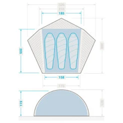 Tente Dôme De Trekking - 3 Places - MT900 -Matériel De Camping tente dome de trekking 3 places mt900 2