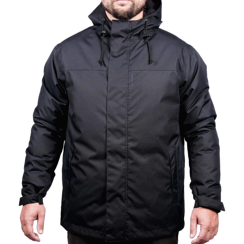 VESTE CHASSE CHAUDE IMPERMEABLE NOIRE 100 4 VESTE CHASSE CHAUDE IMPERMEABLE NOIRE 100 – Image 2