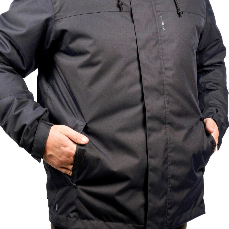 VESTE CHASSE CHAUDE IMPERMEABLE NOIRE 100 9 VESTE CHASSE CHAUDE IMPERMEABLE NOIRE 100 – Image 7