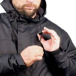 VESTE CHASSE CHAUDE IMPERMEABLE NOIRE 100 21 VESTE CHASSE CHAUDE IMPERMEABLE NOIRE 100 -Matériel De Camping veste chasse chaude impermeable noire 100 9