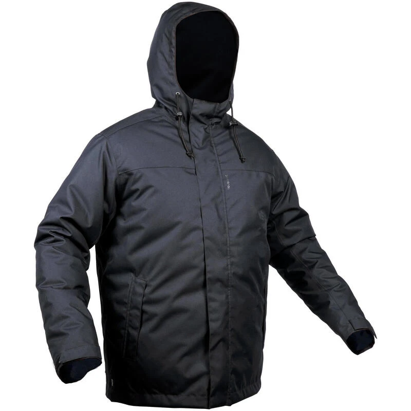 VESTE CHASSE CHAUDE IMPERMEABLE NOIRE 100 3 VESTE CHASSE CHAUDE IMPERMEABLE NOIRE 100