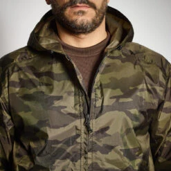 VESTE CHASSE IMPERMÉABLE LEGERE CAMO VERTE 100 -Matériel De Camping veste chasse impermeable legere camo verte 100 5