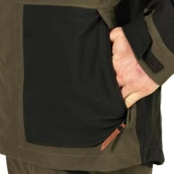 VESTE CHASSE IMPERMEABLE RENFORT VERTE 500 -Matériel De Camping veste chasse impermeable renfort verte 500 7