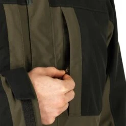 VESTE CHASSE IMPERMEABLE RENFORT VERTE 500 -Matériel De Camping veste chasse impermeable renfort verte 500 9