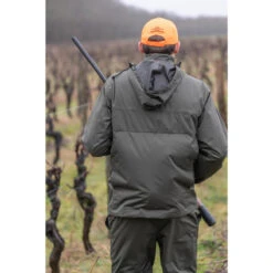VESTE CHASSE IMPERMEABLE VERTE 100 -Matériel De Camping veste chasse impermeable verte 100 3