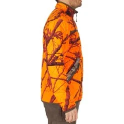 VESTE CHASSE REVERSIBLE SILENCIEUSE CAMOUFLAGE/CAMOUFLAGE FLUO -Matériel De Camping veste chasse reversible silencieuse camouflagecamouflage fluo 3