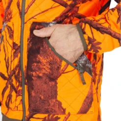 VESTE CHASSE REVERSIBLE SILENCIEUSE CAMOUFLAGE/CAMOUFLAGE FLUO -Matériel De Camping veste chasse reversible silencieuse camouflagecamouflage fluo 5