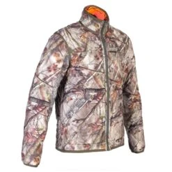 VESTE CHASSE REVERSIBLE SILENCIEUSE CAMOUFLAGE/CAMOUFLAGE FLUO -Matériel De Camping veste chasse reversible silencieuse camouflagecamouflage fluo 9